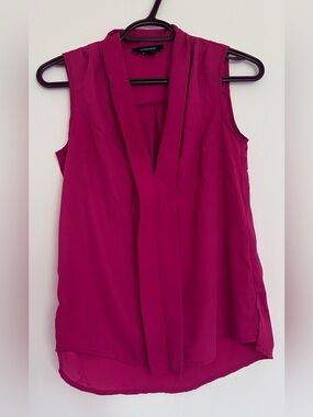 Atmosphere fluid fuchsia tank top - Cross V-neck